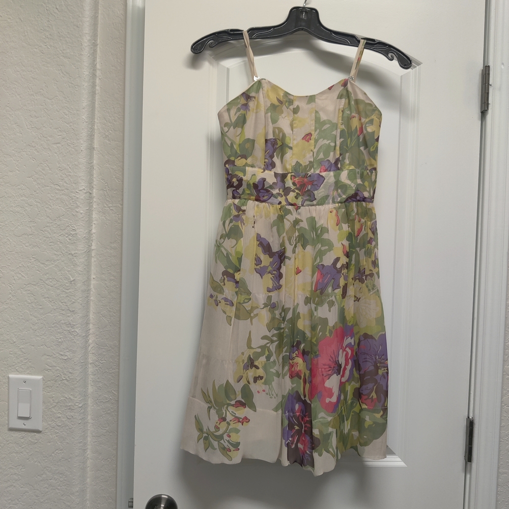 Tracy Reese Strapless Silk Chiffon Dress